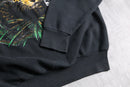 90s "WWF" jaguar wildlife graphic black sweatshirt