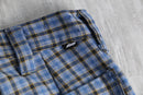 80’s blue check flare pants