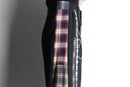 "Re:make"花柄　check shirt docking flare trousers pants