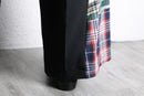 "Re:make"花柄　check shirt docking flare trousers pants