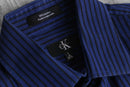“Calvin Klein” blue cotton stripe shirt