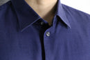 “ARMANI COLLEZIONI” navy cotton shirt