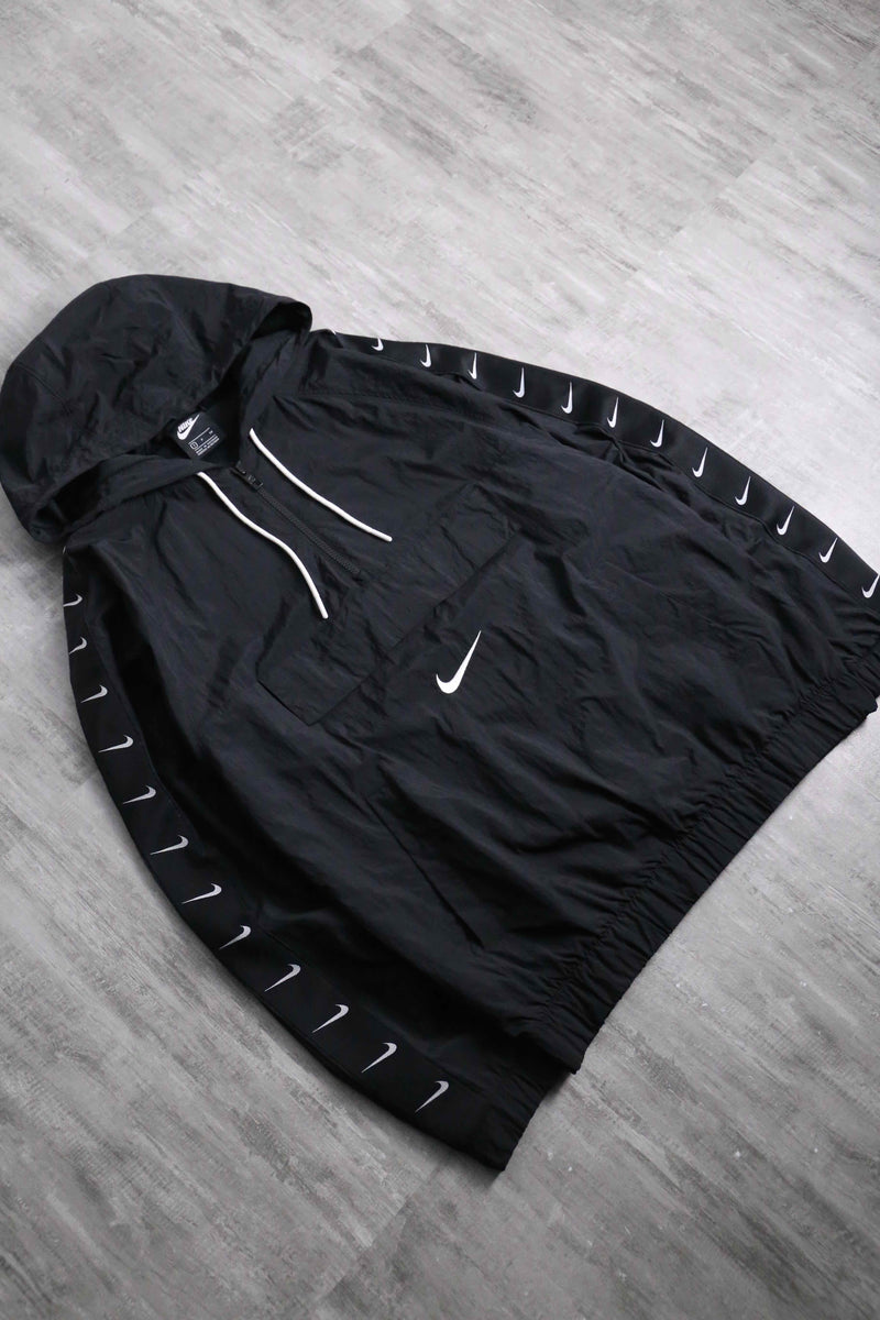 2000s NIKE many swoosh logo nylon anorak parka