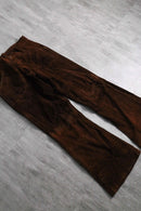 1970s vintage suede leather flare pants