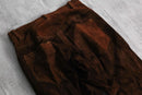 1970s vintage suede leather flare pants