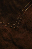 1970s vintage suede leather flare pants