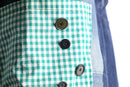 "Re:make" gingham pocket wide denim shorts