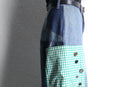 "Re:make" gingham pocket wide denim shorts