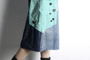 "Re:make" gingham pocket wide denim shorts
