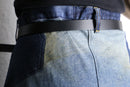 "Re:make" gingham pocket wide denim shorts