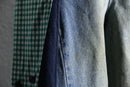 "Re:make" gingham pocket wide denim shorts