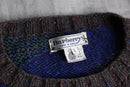 "Burberrys" geometric british wool knit