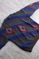 "Burberrys" geometric british wool knit