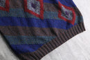 "Burberrys" geometric british wool knit