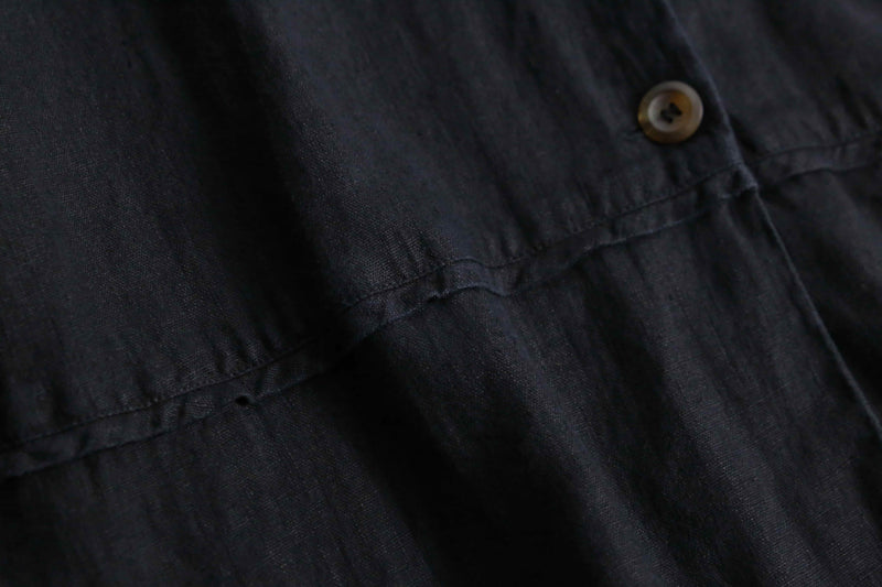black color linen shirt jacket