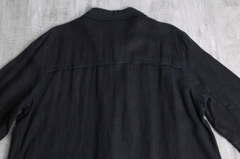 black color linen shirt jacket