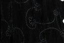 “WHITE STAG” black velours botanical embroidery shirt
