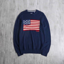 “CHAPS” stars and stripes cotton knit sweater