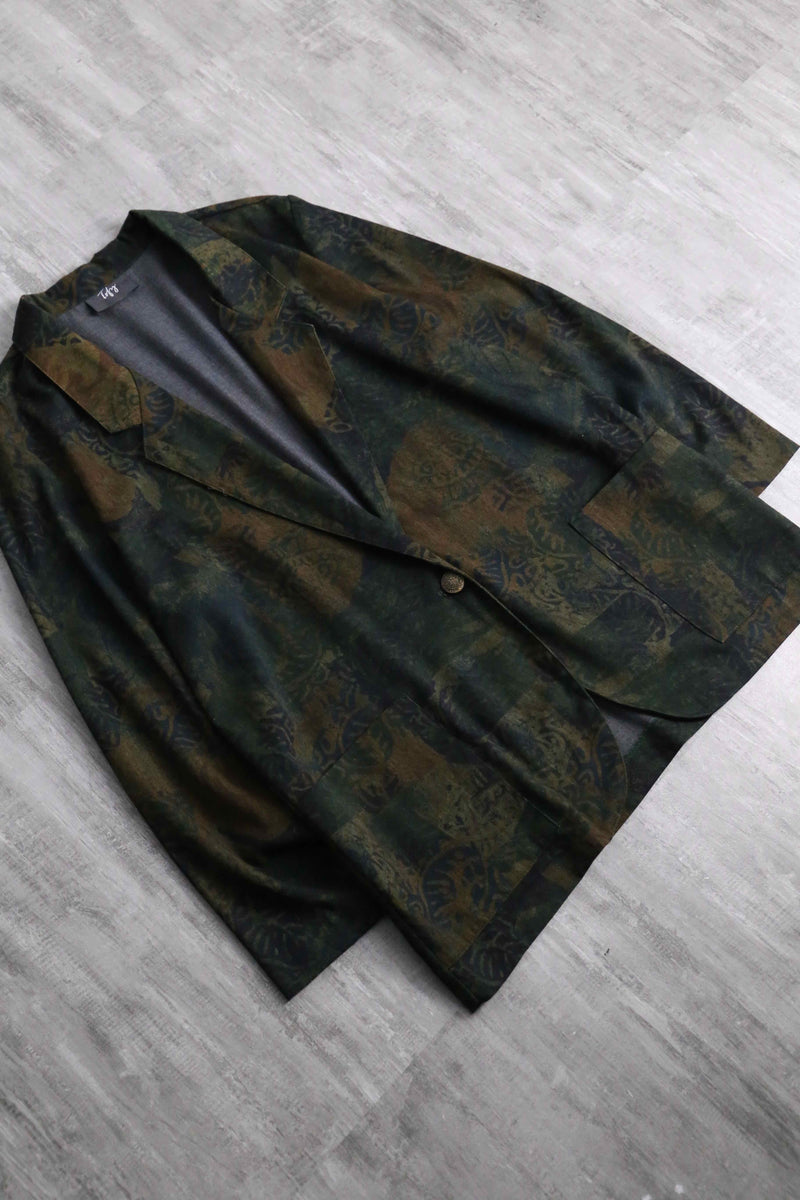green base poly rayon easy tailored jacket