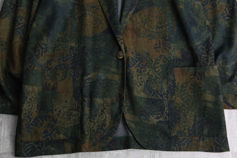 green base poly rayon easy tailored jacket