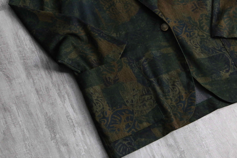 green base poly rayon easy tailored jacket