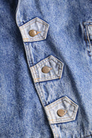 oversized chemical denim shawl jacket