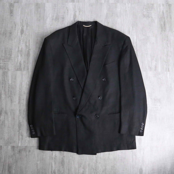black color double breasted tailored jacket