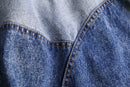 oversized chemical denim shawl jacket