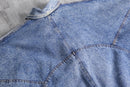 oversized chemical denim shawl jacket
