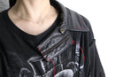 "Re:make" leather docking skull graphic Tee