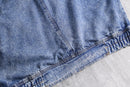oversized chemical denim shawl jacket