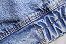 oversized chemical denim shawl jacket