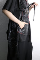"Re:make" leather docking skull graphic Tee