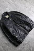 black leather sports jacket