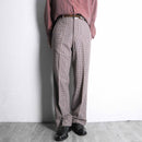 70's tattersall check poly flare pants