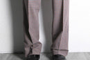 70's tattersall check poly flare pants