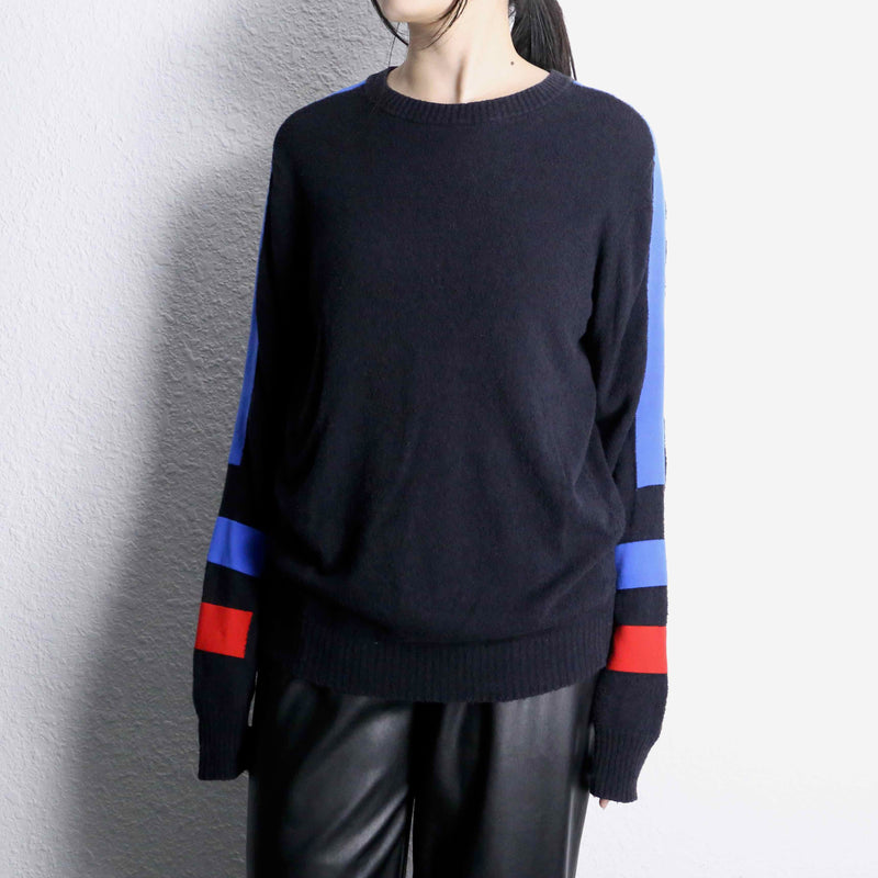 "DIESEL" cotton × nylon thin design knit