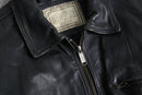black leather sports jacket