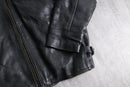 black leather sports jacket