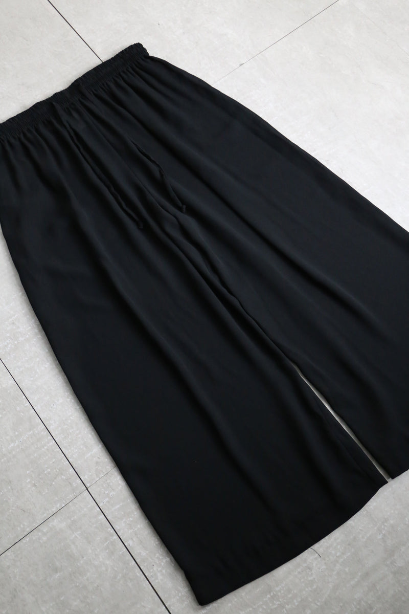 black super wide easy pants