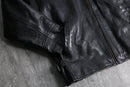 black leather sports jacket