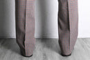 70's tattersall check poly flare pants
