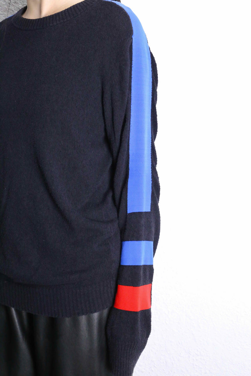 "DIESEL" cotton × nylon thin design knit