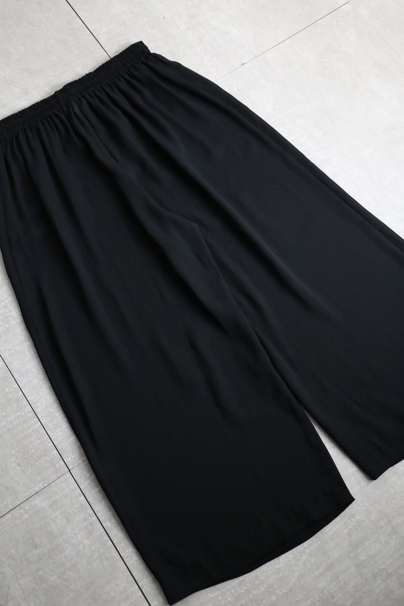 black super wide easy pants