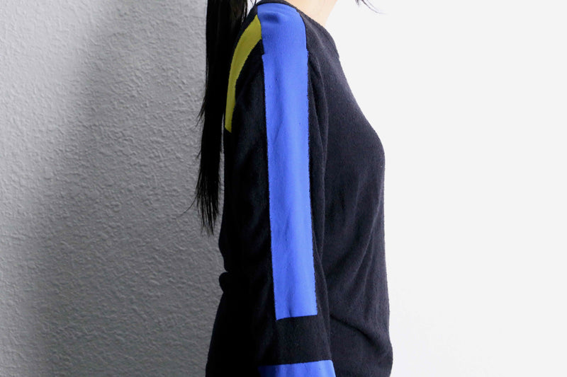 "DIESEL" cotton × nylon thin design knit