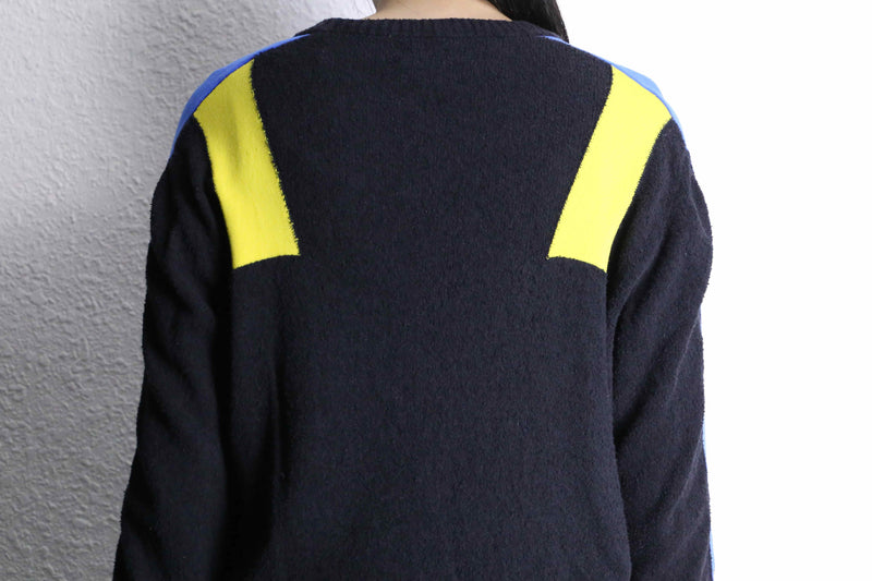 "DIESEL" cotton × nylon thin design knit