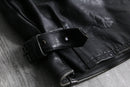 black leather sports jacket