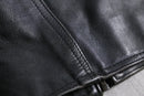 black leather sports jacket