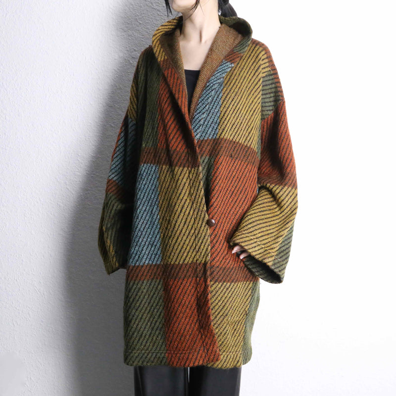 panel switch pattern design knit coat