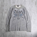 y2k design waffle textile L/S tee